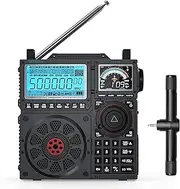 RF919 SSB Shortwave Radio with NOAA Weather Band, Full Band FM AM SW VHF UHF AIR CB WB and SSB Receiver, with Antenna Tuner, 3 External Antenna Ports, 5000mAh Rechargeable Battery, EarPhone Jack