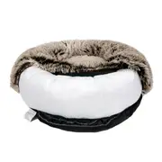 Pawz Plush Donut Calming Dog Bed Cover Only Brown