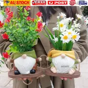 Succulent Plant Pot Hanging Holder Swing Faceless Gnome Flowerpot Resin Planter◦