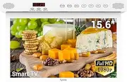 SYLVOX 15.6 Inch Under Cabinet Smart TV Kitchen TV with Built-in App Store, WiFi, Bluetooth,1080P Full HD, for RVs, Campers, Bedrooms, and Boats,Car