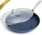 Cookware Diamond Infused Ceramic Nonstick 30 Cm Frying Pan Skillet with Lid, Pfa