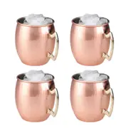 Nevenka 500ml Stainless Steel Moscow Mule Mugs Set of 4 Smooth Finish Cups