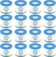 [Mscomft] VI Replacement Filter Cartridge for Pool, VI Filter Replacement Filter for Bestway Flowclear Pool Filter, for Bestway VI Filter, for Miami, Vegas, Monaco, Size 6-58323 (16pcs)