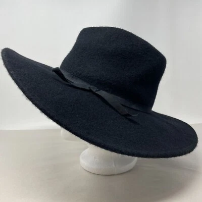 Brixton Ashley Felt Hat Black Wool One Size Womens Festival Boho