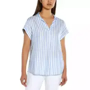 GAP Womens Short Sleeve Top, Light Blue, XS