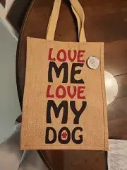 Eco-Friendly Tote Bag Dog Market Picnic Jute Bag