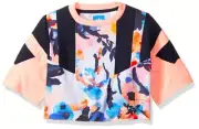 adidas Originals Tops Big Girls' Cropped Tee Equipment ADV/91-17 Peach Blue S