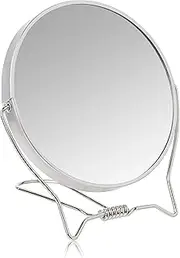 Goody Two-Sided Makeup Mirror with Stand - 1X and 3X Dual Sided Magnification - Lightweight & Portable Table Top Magnifying Vanity Mirror