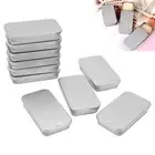 10pcs Empty Slide Top Tin Container Portable Silver Tin Empty Box For Lip Ba NOW