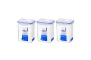 3x Lock & Lock Classic Stacking Food Grade Storage Container w Pour Lid 1.8L