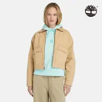 在飛比找momo購物網優惠-【Timberland】女款淺小麥色水洗帆布外套(A5VJ7