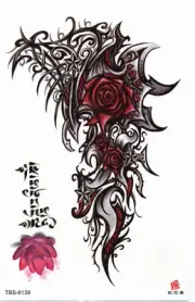 Bramble Rose Large Temporary Tattoo