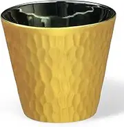 J-Kitchens Glass Locking Cup, Light Changing Gold, 10.1 fl oz (300 ml), Dishwasher Safe, Microwave Safe, Made in Japan