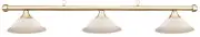 HJ Scott Brass 3-Shade Bar/White Frosted Glass Shade Billiard Pool Table Light