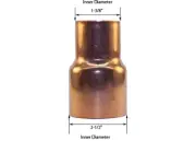 Libra Supply 2-1/2'' x 1-1/4'' inch Copper Coupling Bushing Fitting Reducer