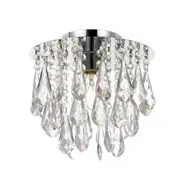 Lara 1 Light Batten Fix Chrome & Clear Acrylic Beads - LARA BF25-CH