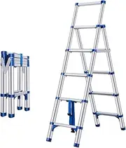Telescoping Ladder Multi-Purpose Telescopic Ladder,Space-Saving Storage,Extendable Extension Climb Ladders Aluminium for Roof Office Home Household Daily Loft Lighweight Portable KeYJ