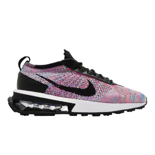 Nike 休閒鞋 Air Max Flyknit Racer 女鞋 紫粉 黑 編織 氣墊 彩色 DM9073-300