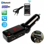 LCD Car Kit Bluetooth Compatible FM Transmitter MP3 Player 3.5 mm USB Charger