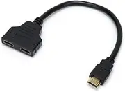 AIMALL HDMI Splitter 1 In 2 Out Cable Adapter Converter, 1080P Multi Display Duplicator for PS3, Xbox, Blu-ray, HDTV - Plug and Play, 3D Support