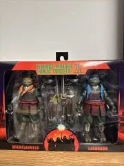 NECA Teenage Mutant Ninja Turtles 3 Michelangelo Leonardo 2 Pack TMNT Case Fresh