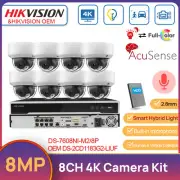 Hikvision 8CH 8K POE NVR CCTV Camera System 8MP Hybrid Light IR ColorVu Camera