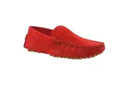 Mens Zasel Summer Boat Shoes Red Suede Casual Slip On Deck Driving Grip Loafers