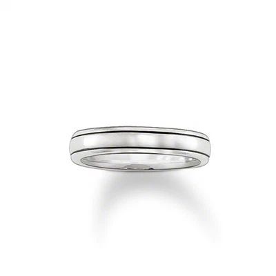 40% SALE!-Genuine Thomas Sabo SS Twin Line Oxidised Ring Size 56 - RRP $139