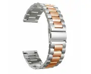 Garmin Fenix 6 Stainless Steel Link Watch Strap - Black & Rose Pink