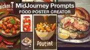 Midjourney Prompt Professional High Quality Food Poster Illustrations