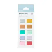 10 Pack Polymer Clay - Metallic