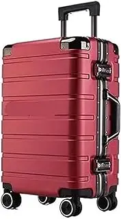 [Habrur] Checked Luggage Carry On Luggage Suitcases Double-Row Swivel Wheels Luggage Portable Travel, Dual Combination Lock Suitcase Luggage Suitcase (Color : C, Size : 22inch)