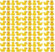 Mini Resin Ducks for Crafts, 100pcs Cute Resin Ducks Miniature Colorful Tiny Duck Accessories DIY Charms for Crafts Party Supplies Desk Room Home Decoration Yellow