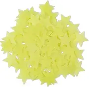 100 Pcs Colorful Glow in The Dark Luminous Stars Fluorescent Noctilucent Plastic Wall Stickers Murals Decals for Home Art Decor Ceiling Wall Decorate Kids Babys Bedroom Room Decorations