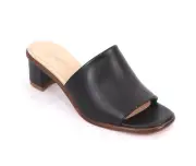 Gianni Ferrante 4330k Black Leather Slide Heel Sandal 35 / US 5