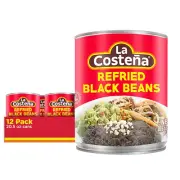 La Costeña Refried Black Beans 20.5 Oz (12-Pack)