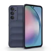 For Samsung Galaxy A55 5G Case Shielding Wavy Cover, Dark Blue