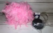 New Hanging Pink Feather Light Lamp Kids Girls Room