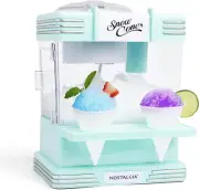 Snow Cone Shaved Ice Machine Retro Table-Top Slushie Machine Makes 20 Icy Treats