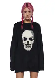 [The Ragged Priest] Knowing Skull Knit Sweater