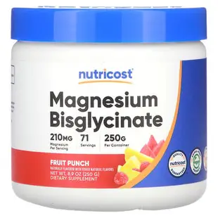 [iHerb] Nutricost Magnesium Bisglycinate, Fruit Punch, 8.9 oz (250 g)