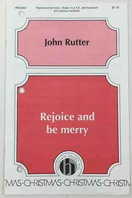 Rejoice And Be Merry SATB Choral Piano Handbells Sheet Music John Rutter Hinshaw
