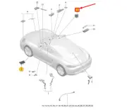 PORSCHE 718 CAYMAN 982 Left A-Pillar Antenna Amplifier 9P1035225E NEW GENUINE