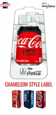 Royal Vendors Chameleon CUSTOM "Coke Zero" 12 oz Can Vend Label