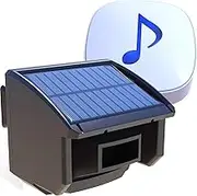HTZSAFE Solar Powered Wireless Motion Sensor - 1/4 Mile Range, 50ft Detection, DIY Security Alert System