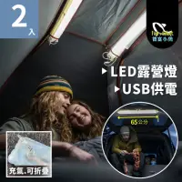 在飛比找momo購物網優惠-【小魚嚴選】可摺疊充氣LED露營燈 2入(隨機顏色/USB供
