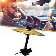 New Car Crash Cymbal,Car Cymbal Vent Mini Drum Collision Cymbal Suitable For Car Ventilation Grasp The Rhythm Car Interior Decoration (Gold)