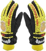 [Wukong Paradise] Gon Snow Skiing Ourdoor Winter Gloves Waterproof 8-10 Years Old Yellow