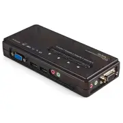 StarTech 4 Port USB KVM Switch w/ Audio & Cables