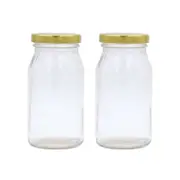 36 x 250ML Glass Conserve Jars Preserving Jar Lolly Candy Jam Gold Color Seal Lid WMC